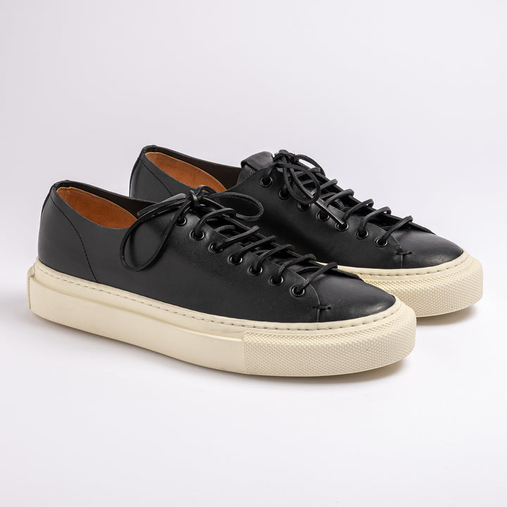 Tanino Mots Leather Sneaker. Black