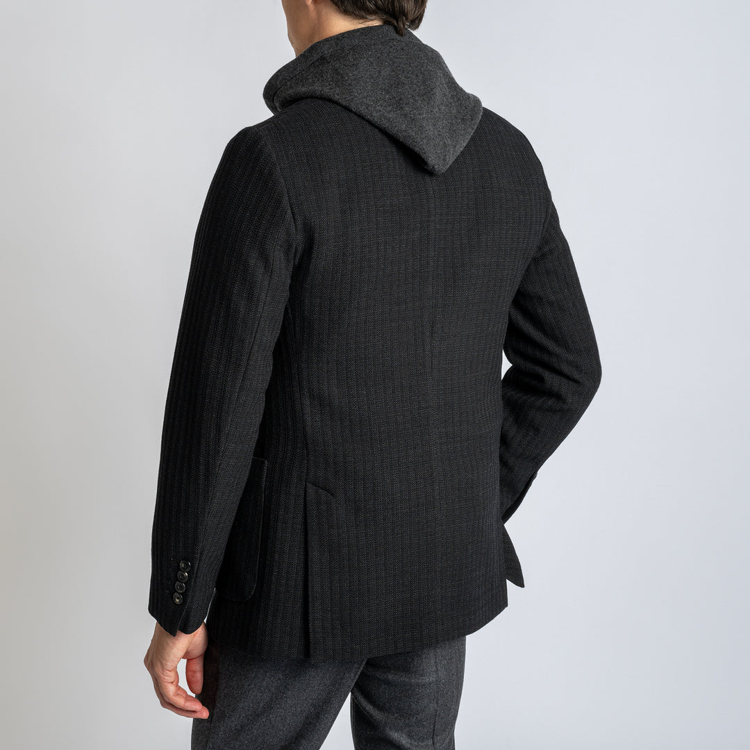 Wool Structured Blazer Antracite