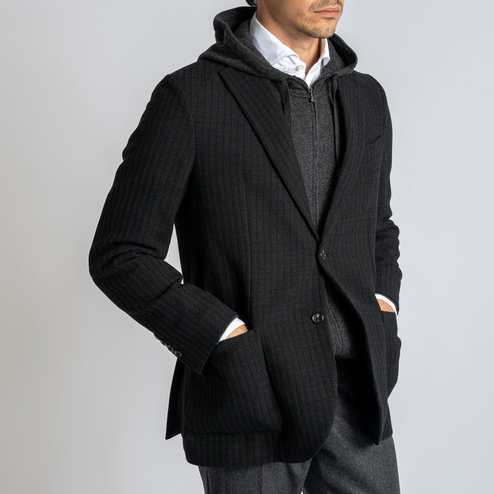 Wool Structured Blazer Antracite