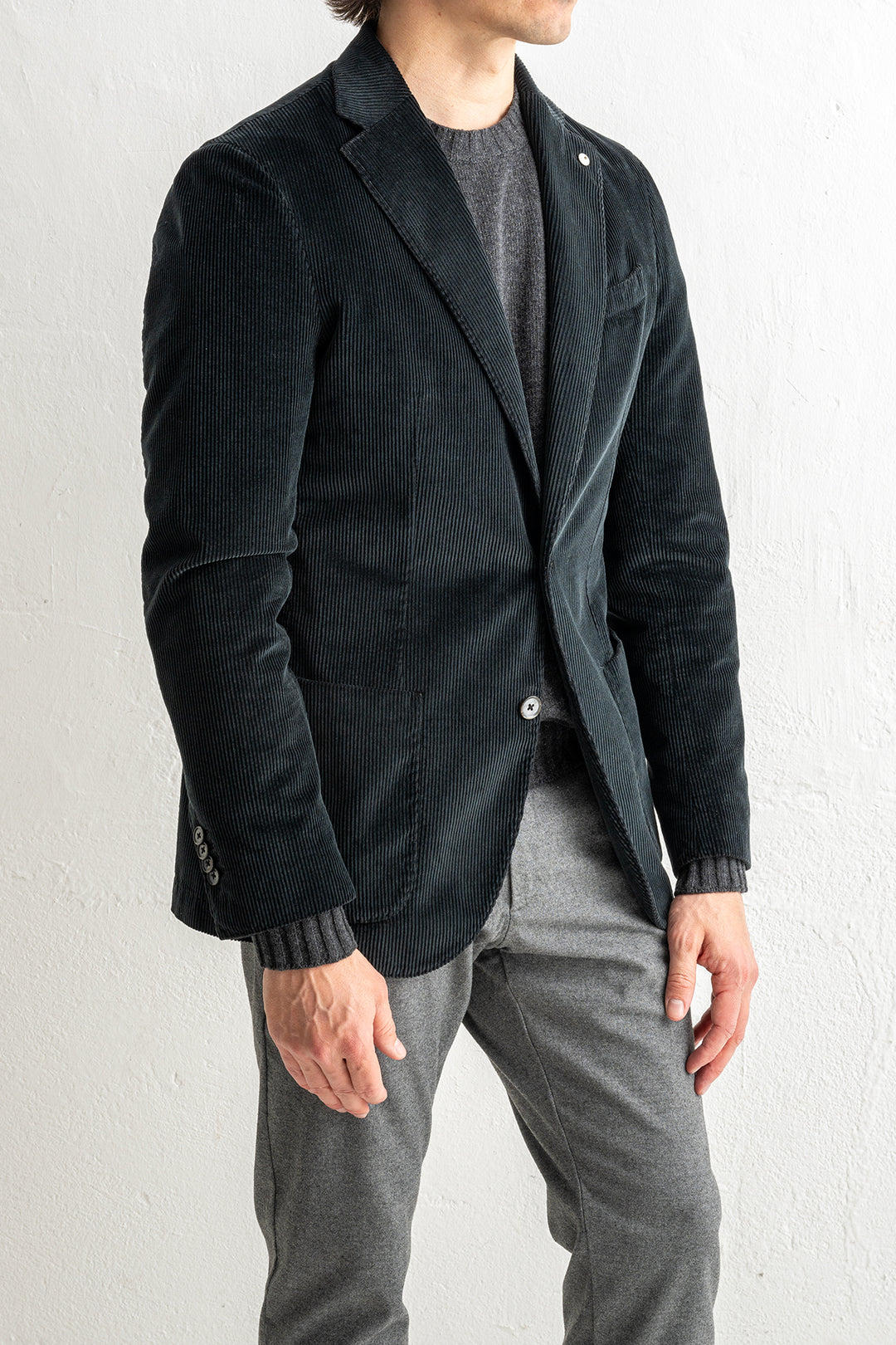 Corduroy Cotton Blazer Navy