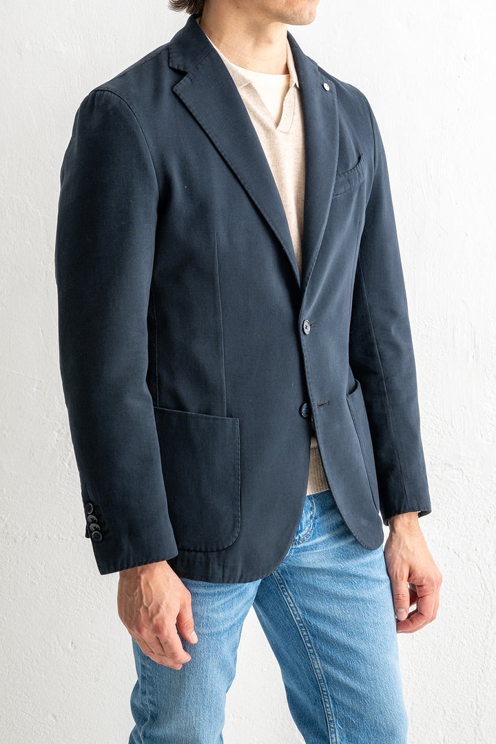 Cotton Cashmere Blazer Navy