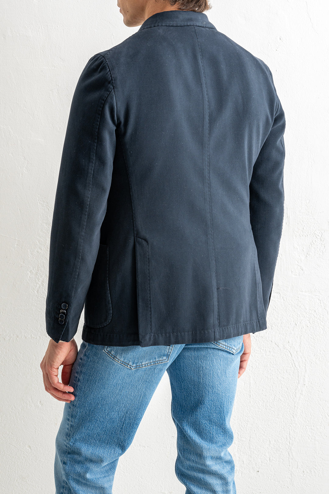 Cotton Cashmere Blazer Navy