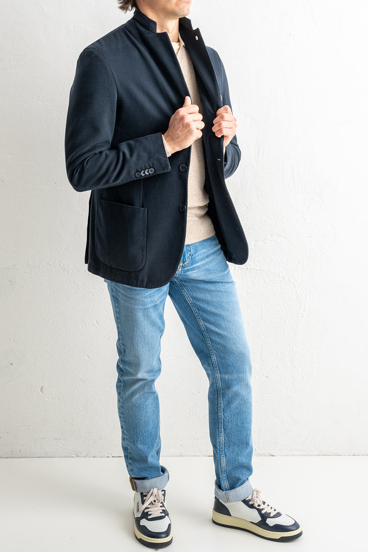 Cotton Cashmere Blazer Navy