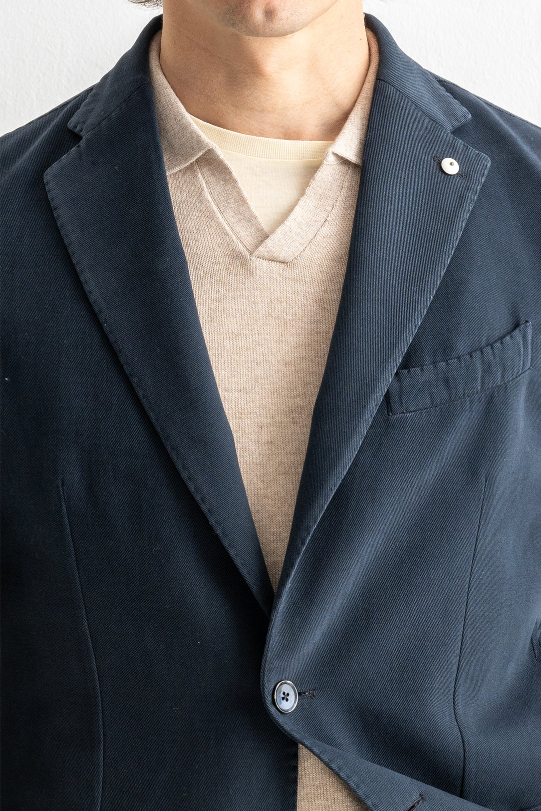 Cotton Cashmere Blazer Navy