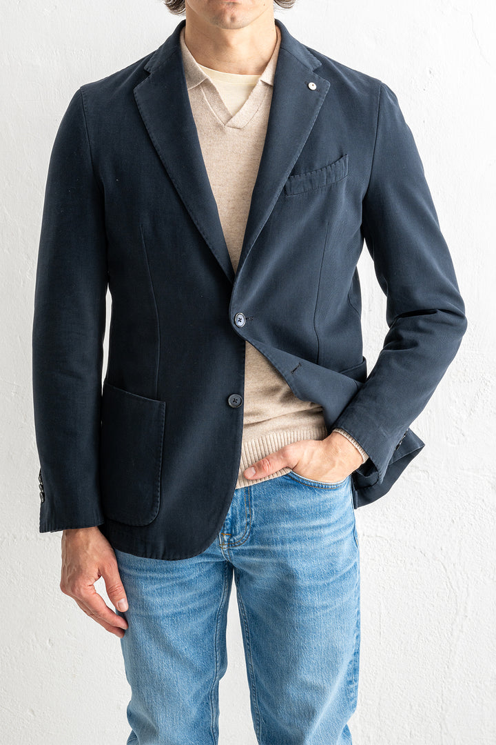Cotton Cashmere Blazer Navy