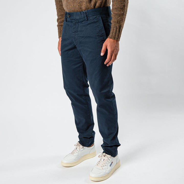 Wilhelm Cotton Trousers NAVY BLUE