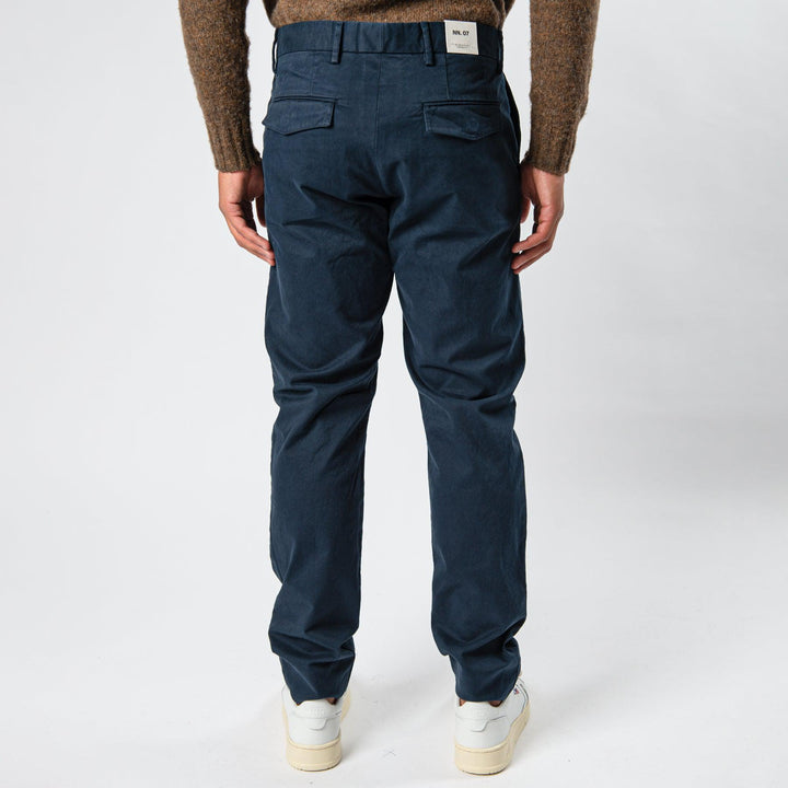 Wilhelm Cotton Trousers NAVY BLUE