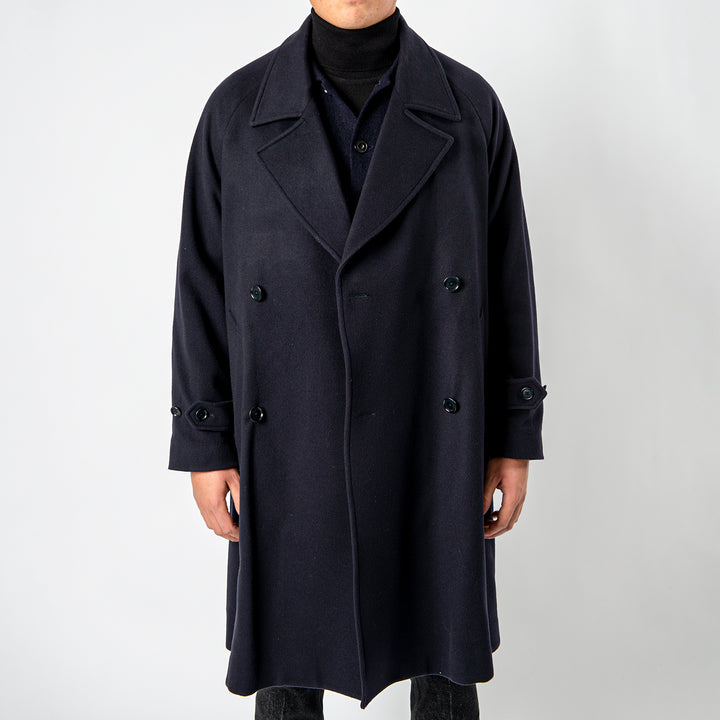 Double Breasted Wool Cashmere Coat NAVY