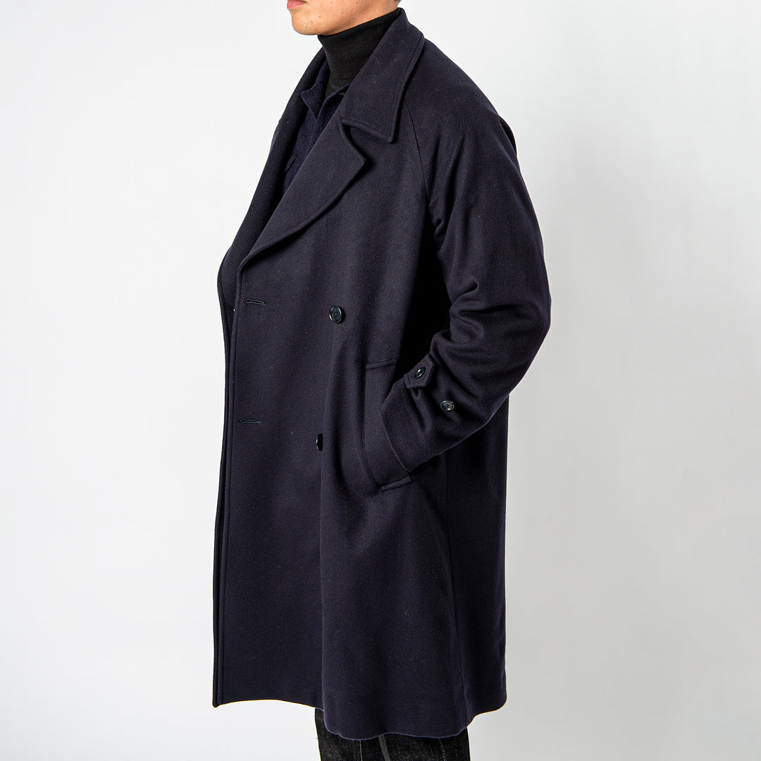 Double Breasted Wool Cashmere Coat NAVY