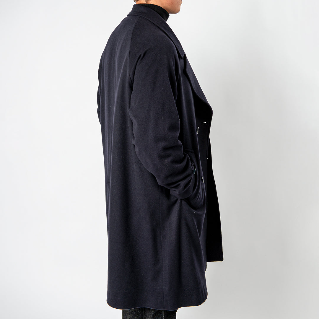 Double Breasted Wool Cashmere Coat NAVY