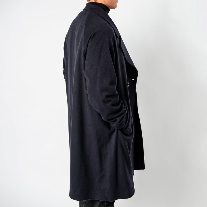 Double Breasted Wool Cashmere Coat NAVY