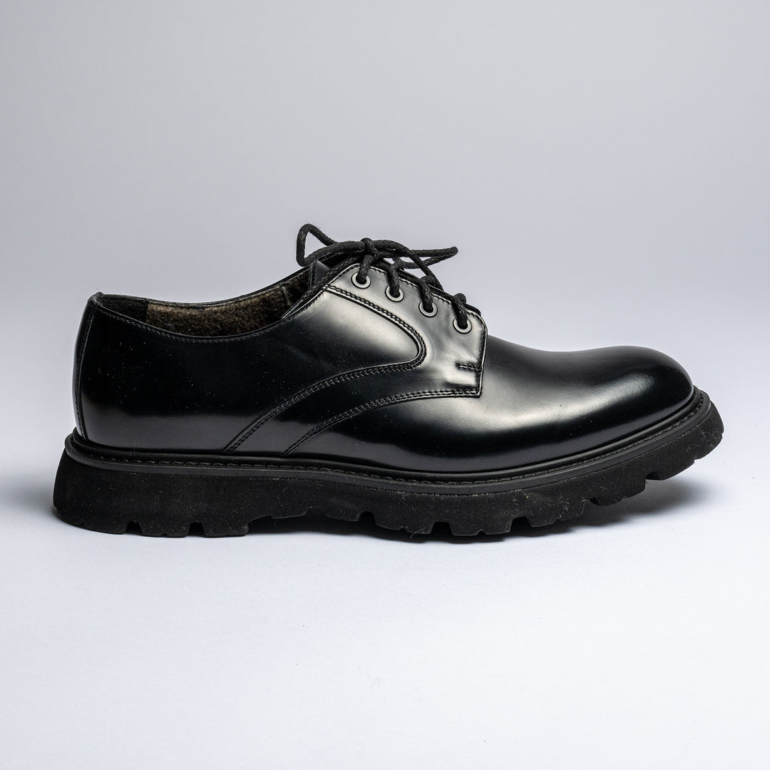 DERBY LEATHER LACE-UPS Black