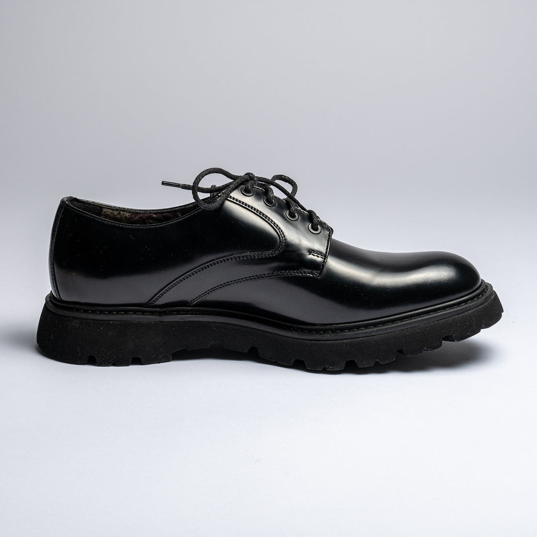 DERBY LEATHER LACE-UPS Black