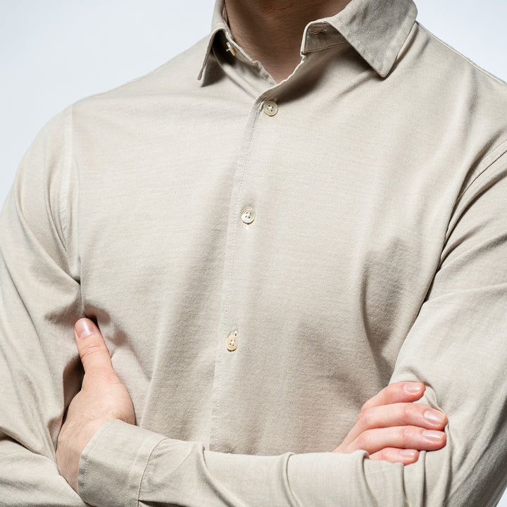 Luxury Jersey Shirt Taupe