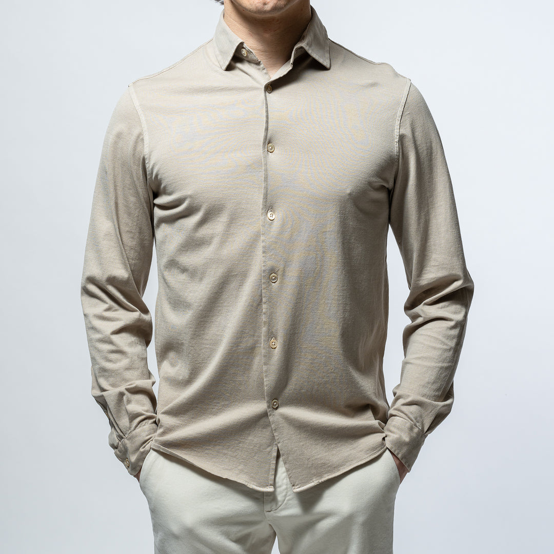 Luxury Jersey Shirt Taupe