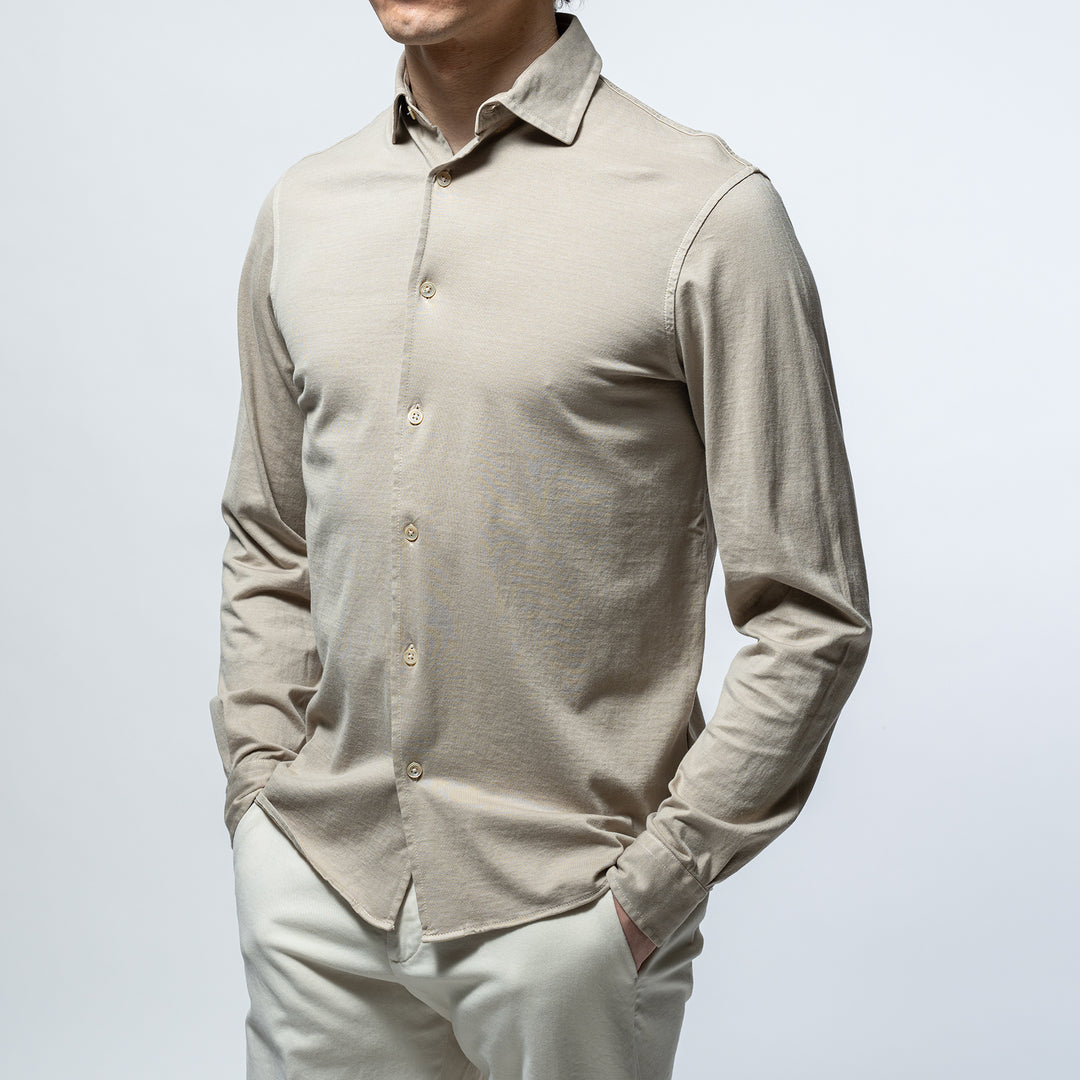 Luxury Jersey Shirt Taupe