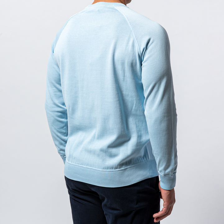 Raglan Crepe Crewneck LIGHT BLUE