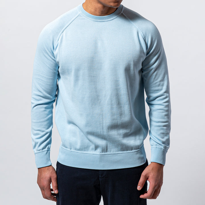 Raglan Crepe Crewneck LIGHT BLUE