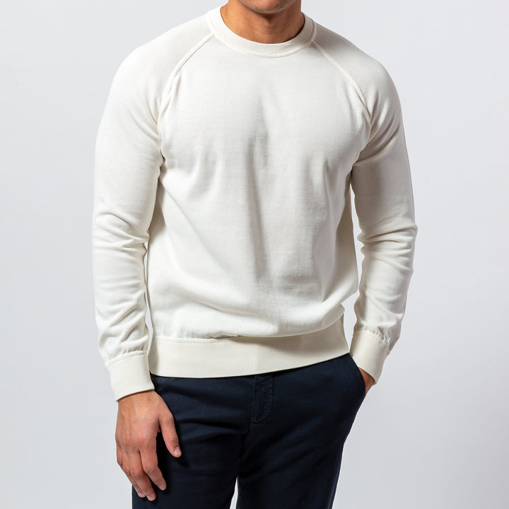 Raglan Crepe Crewneck OFFWHITE
