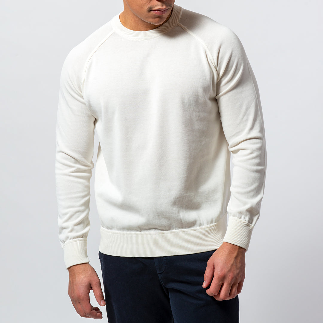 Raglan Crepe Crewneck OFFWHITE