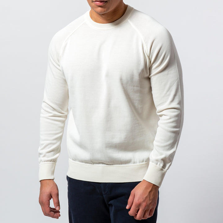 Raglan Crepe Crewneck OFFWHITE