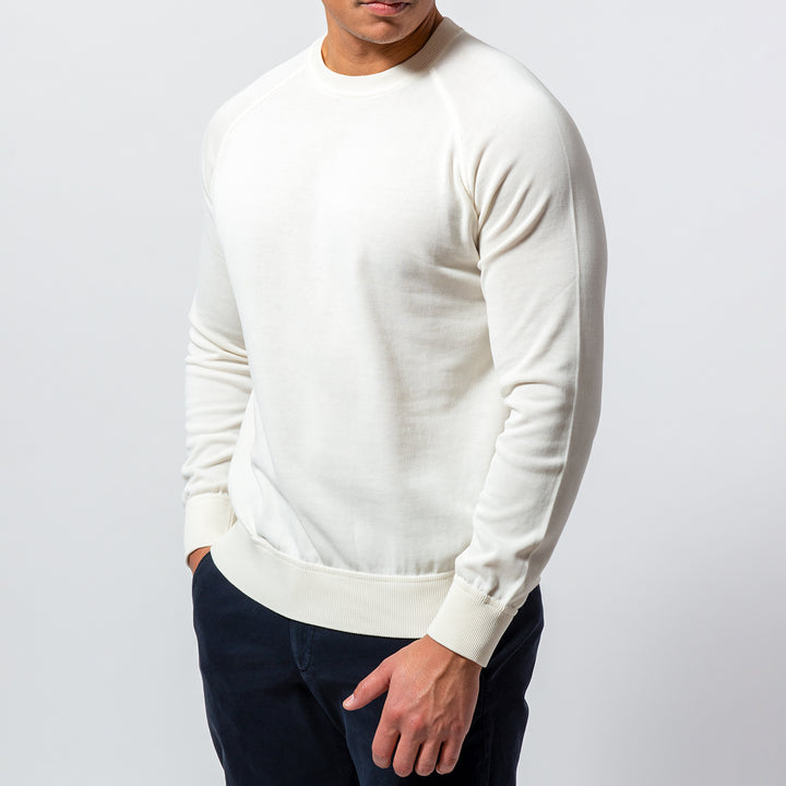 Raglan Crepe Crewneck OFFWHITE