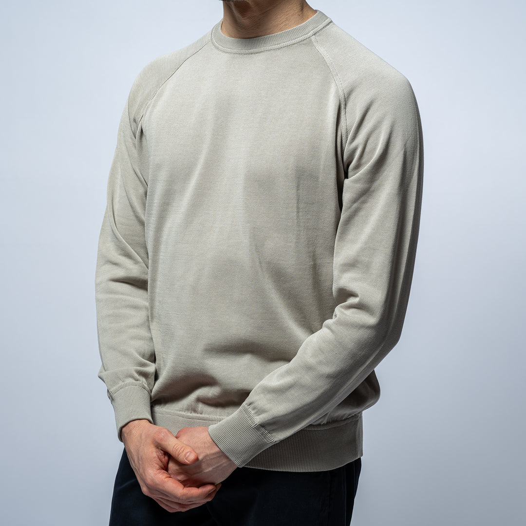Raglan Crepe Crewneck TAUPE