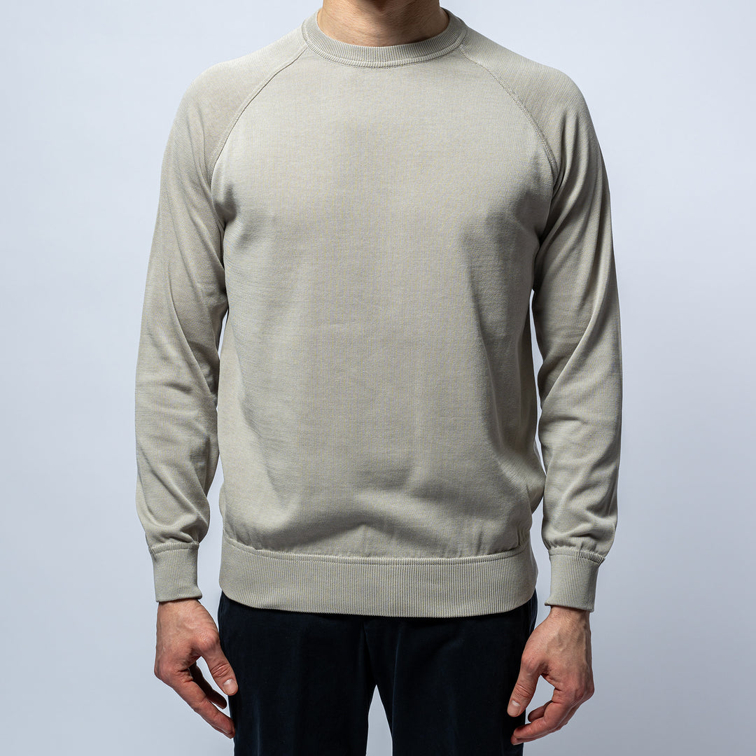 Raglan Crepe Crewneck TAUPE