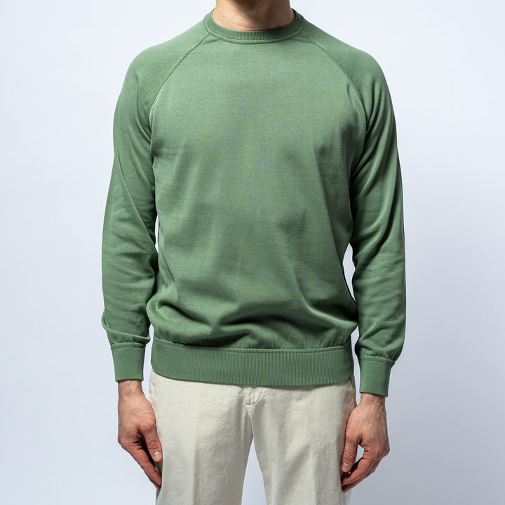 Raglan Crepe Crewneck GREEN