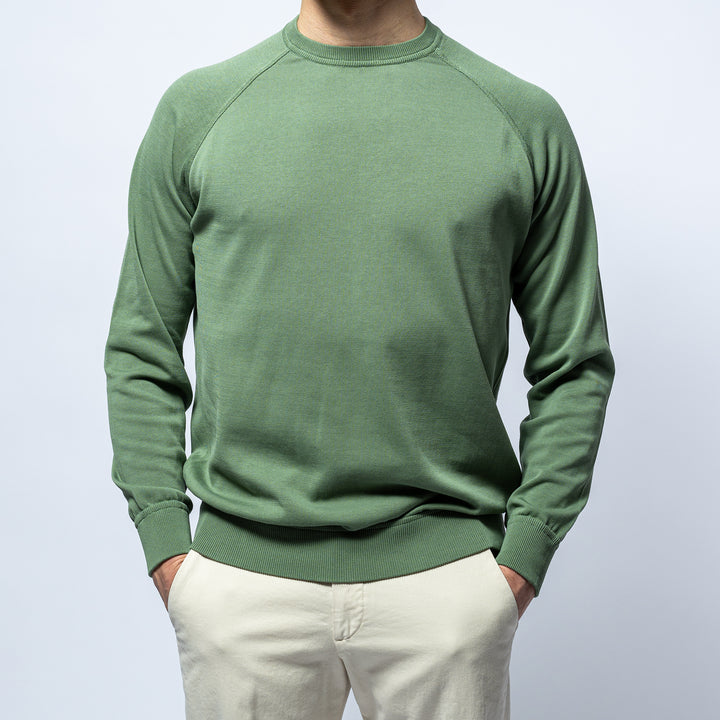 Raglan Crepe Crewneck GREEN
