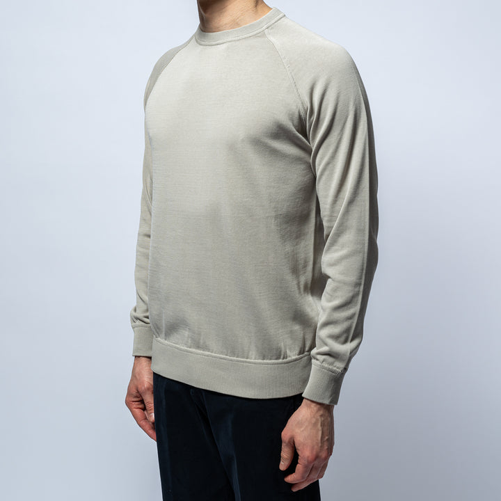 Raglan Crepe Crewneck TAUPE