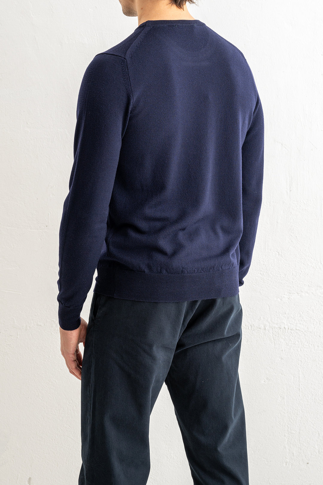 Crewneck Sweater Royal Merino Navy