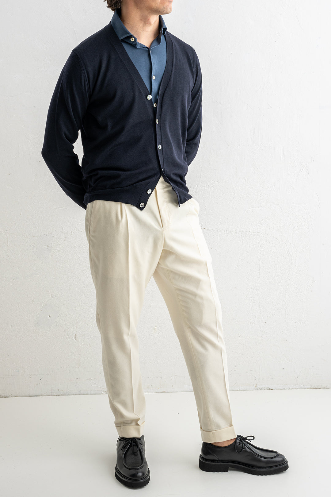 Cardigan Royal Merino Navy