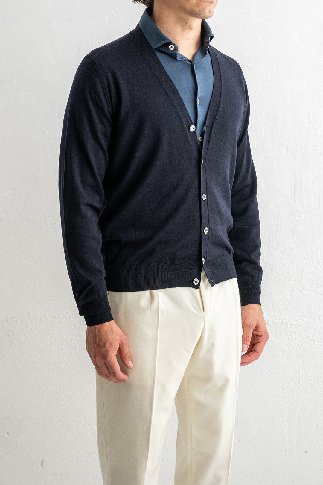 Cardigan Royal Merino Navy