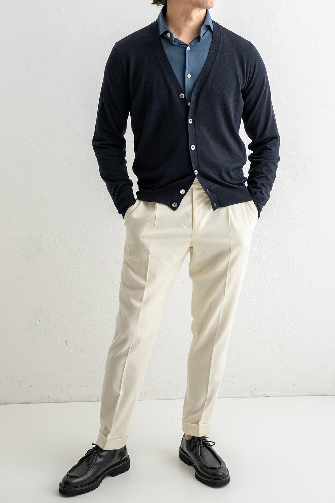 Cardigan Royal Merino Navy