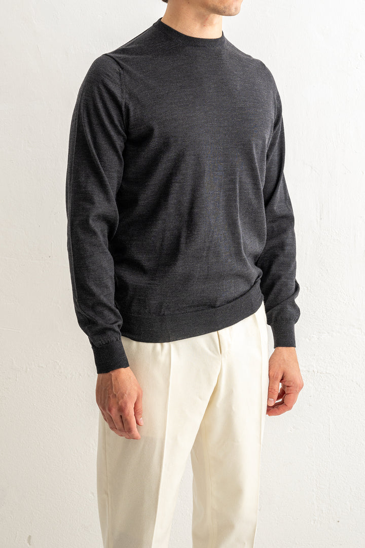 Crewneck Sweater Royal Merino Antracite