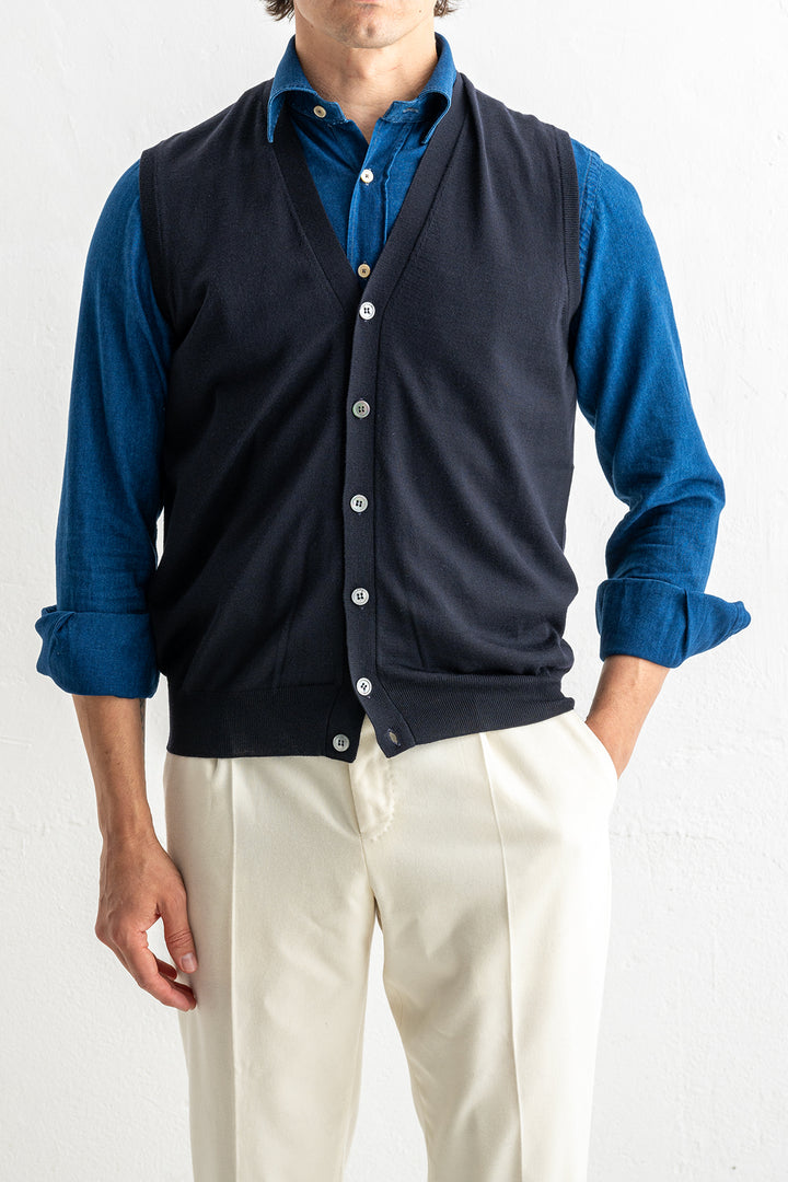 Vest Royal Merino Navy