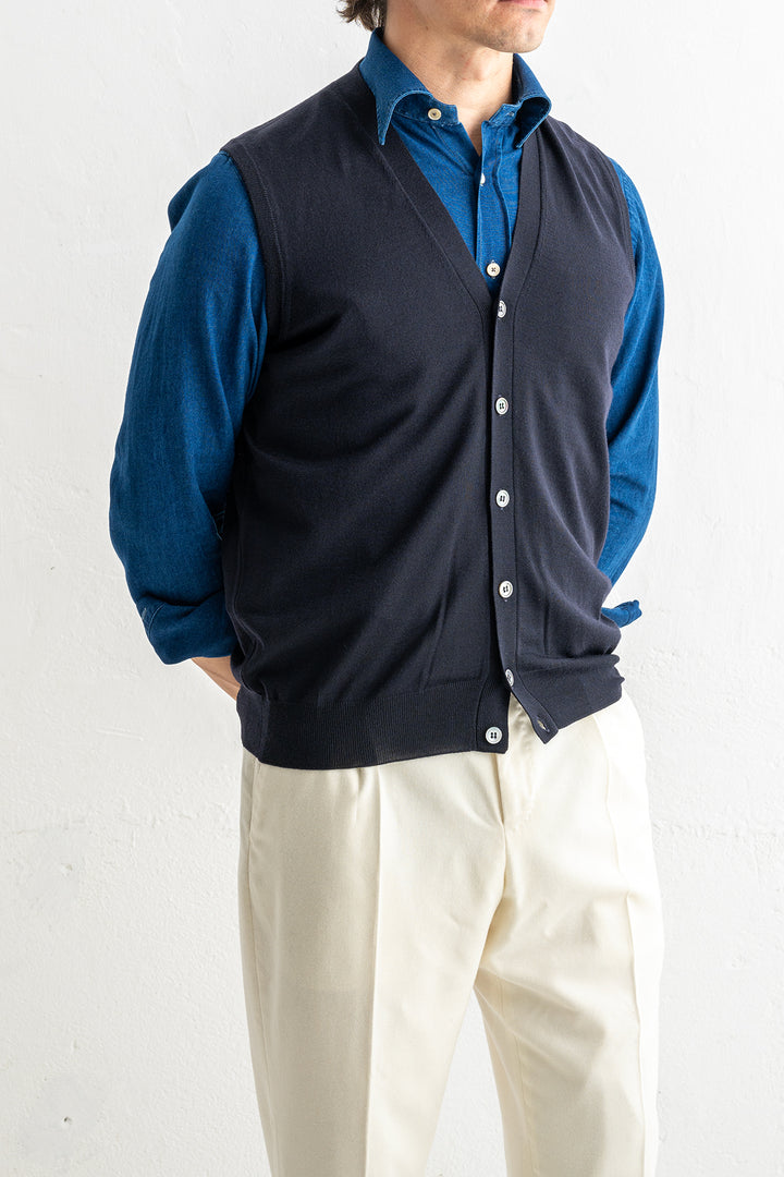 Vest Royal Merino Navy