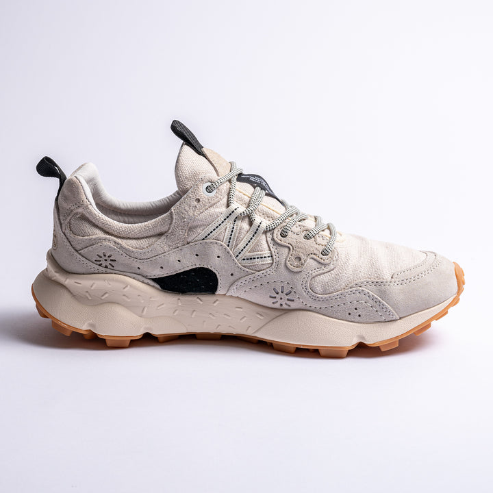 Yamano Suede Cotton Cloth Sneaker Offwhite