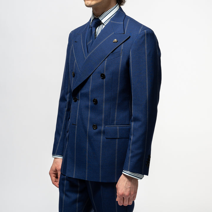 Double Breasted Stripe Suit NAVY
