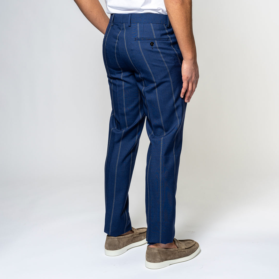 Double Breasted Stripe Suit NAVY