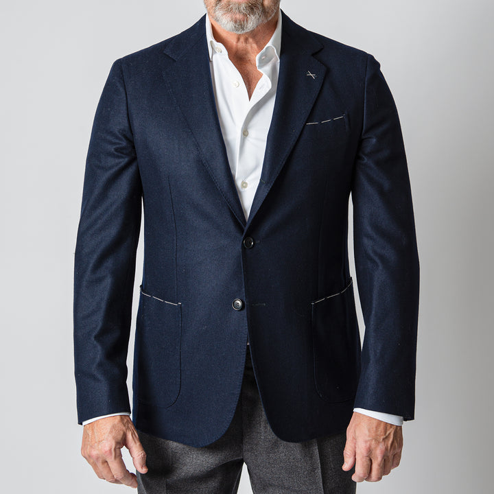 Luxury Wool Cashmere Blazer NAVY