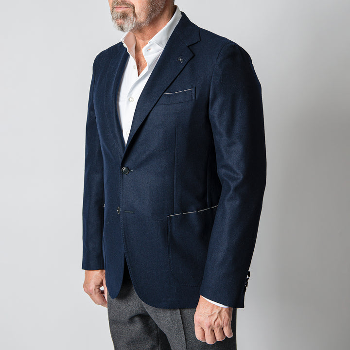 Luxury Wool Cashmere Blazer NAVY