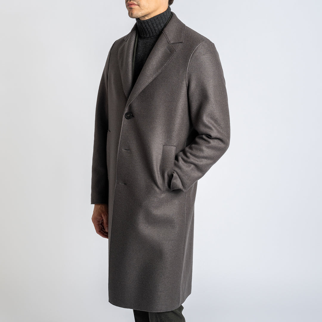 Men Overcoat Pressed Wool Graphite