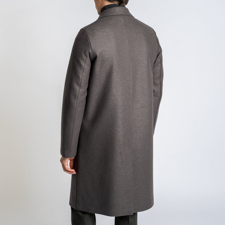 Men Overcoat Pressed Wool Graphite