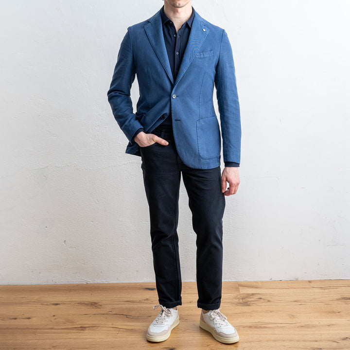 Cotton Lyocell Blazer Blue