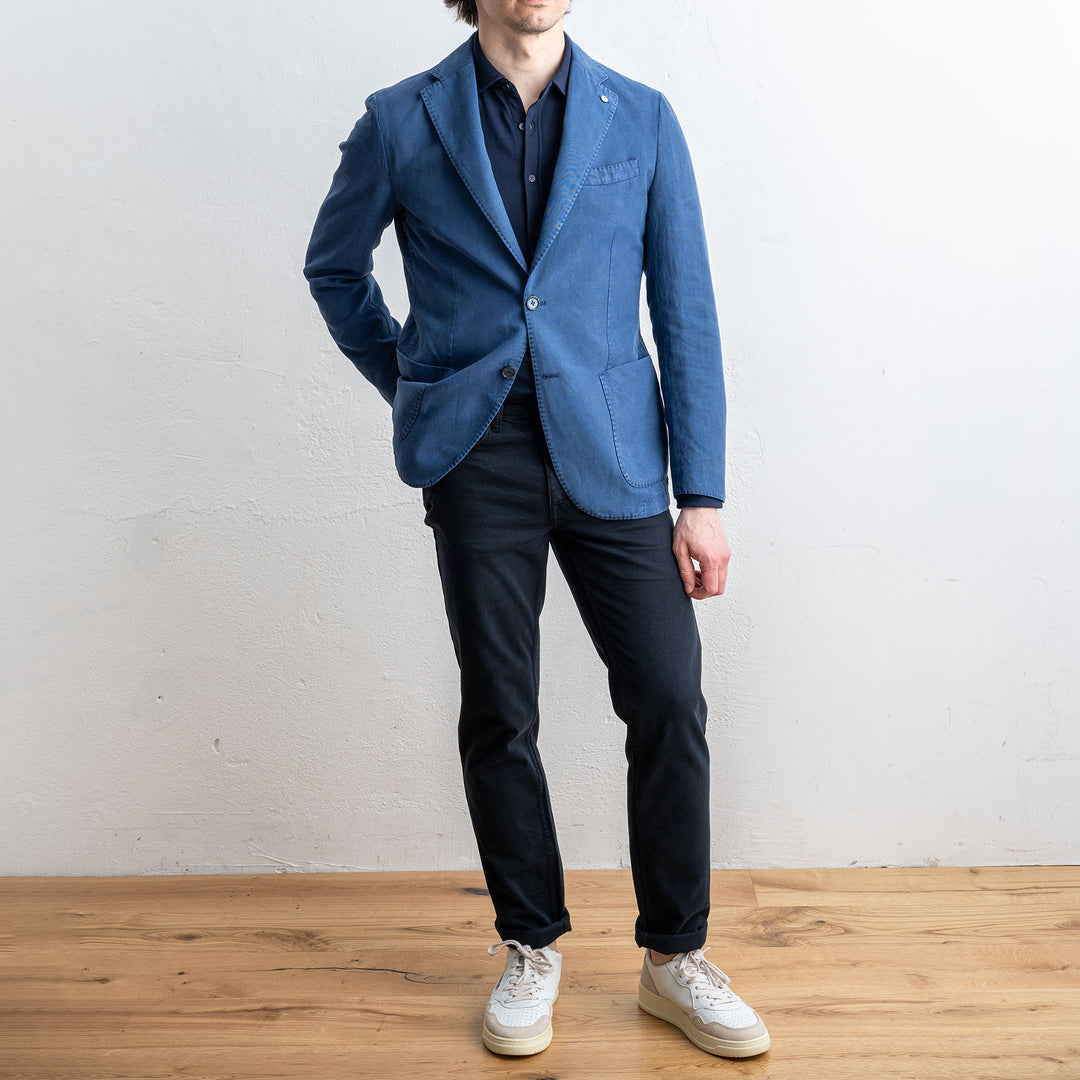 Cotton Lyocell Blazer Blue