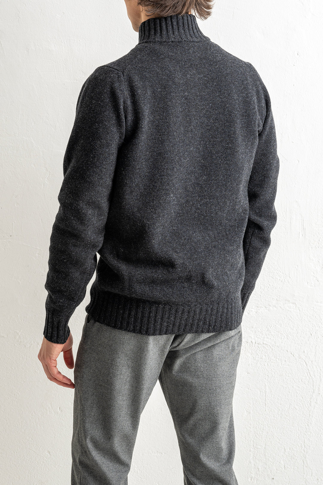 Lambwool Halfzip DARK GREY