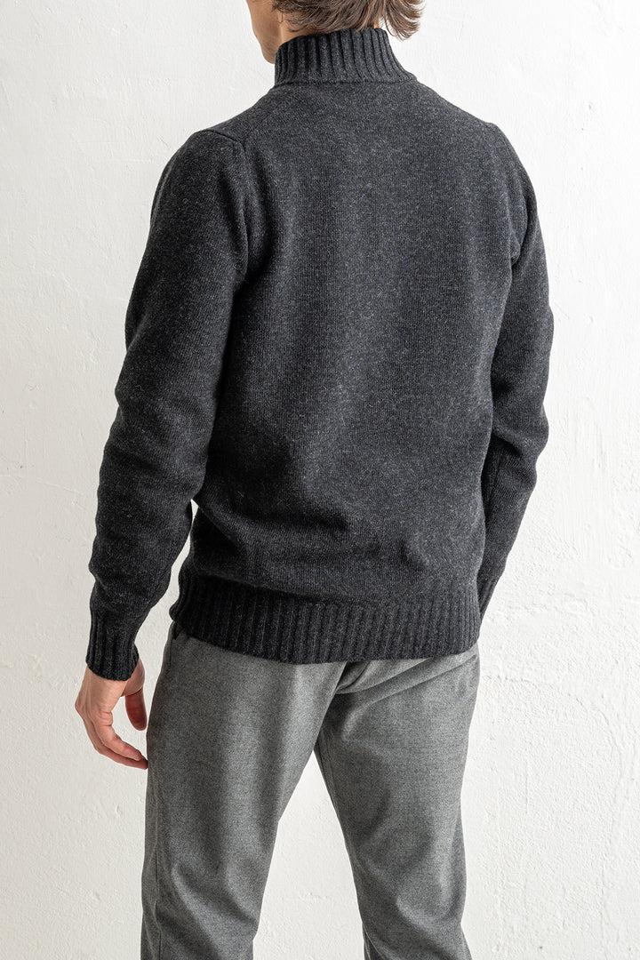 Lambwool Halfzip DARK GREY