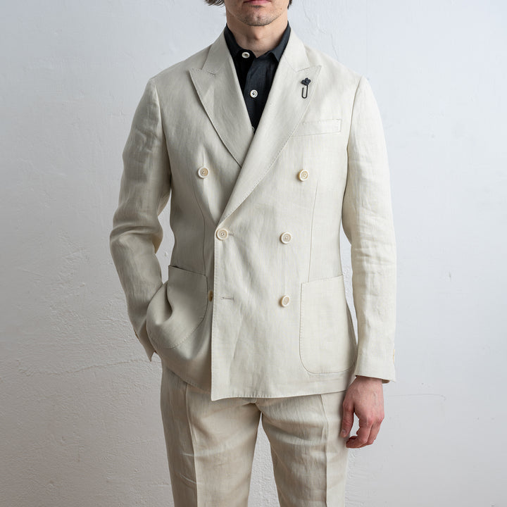Roma Db Linen Blazer SAND